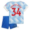 Officiële Voetbalshirt + Korte Broek Manchester United Donny Van De Beek 34 Uit 2021-22 - Kids